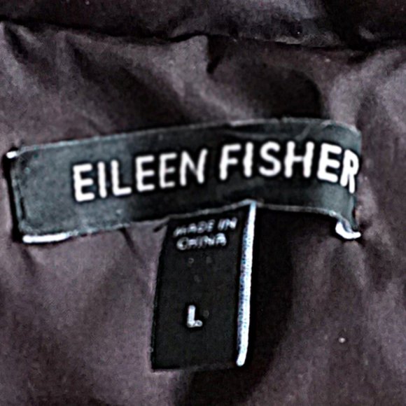 Eileen Fisher Dark Brown Down Puffer Vest- size L - Picture 3 of 4